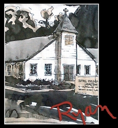 Centre Presbyterian Church by Ryan Bozis Ink ~ 10 x 8 Centre Presbyterian Church by Ryan Bozis Ink ~ 10 x 8