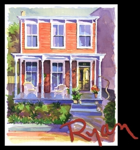 The Little Red House by Ryan Bozis Watercolor ~ 14 x 11 The Little Red House by Ryan Bozis Watercolor ~ 14 x 11