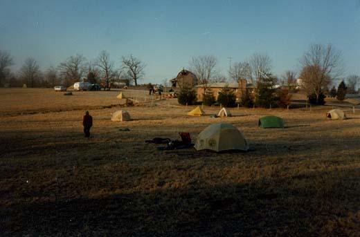 breaking camp